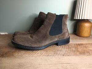 Born Mens Hemlock Suede Pull On Chelsea Boots 12 Brown Comfort Rustic Heritage